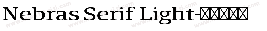 Nebras Serif Light字体转换